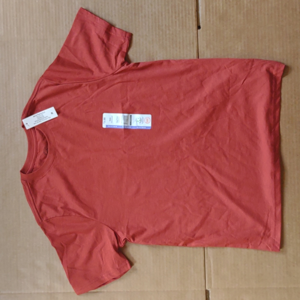 wonder nature Orange Cotton Blend Shirt Big Boy's Size XL 14-16 (Extra Large)
